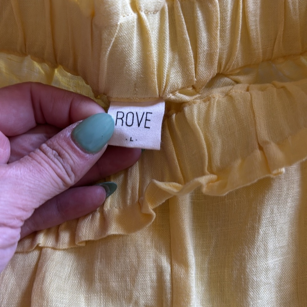 Rove SUMMER Shorts lemon linen size large - Picture 6 of 11